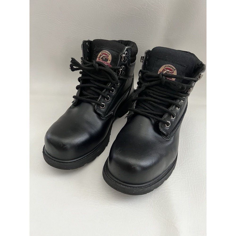 BRAHMA Black Bravo Work Boots Men's Size 6.5W Unisex Heavy Carpenter Grunge